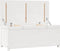 vidaXL - Opbergbox - wit - 110x50x45,5 - cm - massief - grenenhout