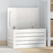 vidaXL - Opbergbox - wit - 59,5x36,5x33 - cm - massief - grenenhout