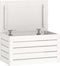 vidaXL - Opbergbox - wit - 59,5x36,5x33 - cm - massief - grenenhout