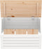 vidaXL - Opbergbox - wit - 59,5x36,5x33 - cm - massief - grenenhout