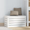 vidaXL - Opbergbox - wit - 59,5x36,5x33 - cm - massief - grenenhout
