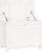 vidaXL - Opbergbox - wit - 60x32x45,5 - cm - massief - grenenhout