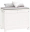 vidaXL - Opbergbox - wit - 60x32x45,5 - cm - massief - grenenhout
