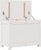 vidaXL - Opbergbox - wit - 60x32x45,5 - cm - massief - grenenhout