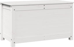 vidaXL - Opbergbox - wit - 80x40x45,5 - cm - massief - grenenhout