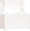 vidaXL - Opbergbox - wit - 80x40x45,5 - cm - massief - grenenhout