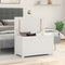vidaXL - Opbergbox - wit - 80x40x45,5 - cm - massief - grenenhout