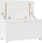 vidaXL - Opbergbox - wit - 80x40x45,5 - cm - massief - grenenhout