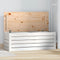 vidaXL - Opbergbox - wit - 89x36,5x33 - cm - massief - grenenhout