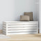 vidaXL - Opbergbox - wit - 89x36,5x33 - cm - massief - grenenhout