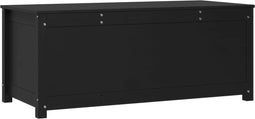 vidaXL - Opbergbox - zwart - 110x50x45,5 - cm - massief - grenenhout