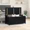vidaXL - Opbergbox - zwart - 110x50x45,5 - cm - massief - grenenhout