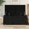 vidaXL - Opbergbox - zwart - 110x50x45,5 - cm - massief - grenenhout