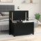 vidaXL - Opbergbox - zwart - 80x40x45,5 - cm - massief - grenenhout