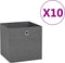 vidaXL - Opbergboxen - 10 - st - 28x28x28 - cm - nonwoven - stof - grijs