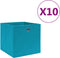 vidaXL - Opbergboxen - 10 - st - 28x28x28 - cm - nonwoven - stof - babyblauw