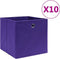 vidaXL - Opbergboxen - 10 - st - 28x28x28 - cm - nonwoven - stof - paars