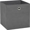 vidaXL - Opbergboxen - 10 - st - 28x28x28 - cm - nonwoven - stof - grijs