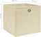 vidaXL - Opbergboxen - 10 - st - 28x28x28 - cm - nonwoven - stof - crèmekleurig