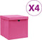 vidaXL - Opbergboxen - 10 - st - 28x28x28 - cm - nonwoven - stof - grijs