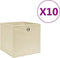 vidaXL - Opbergboxen - 10 - st - 28x28x28 - cm - nonwoven - stof - paars