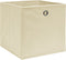 vidaXL - Opbergboxen - 10 - st - 32x32x32 - cm - stof - crèmekleurig