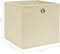 vidaXL - Opbergboxen - 10 - st - 32x32x32 - cm - stof - crèmekleurig