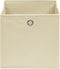 vidaXL - Opbergboxen - 10 - st - 32x32x32 - cm - stof - crèmekleurig