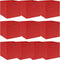 vidaXL - Opbergboxen - 10 - st - 32x32x32 - cm - stof - rood