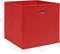 vidaXL - Opbergboxen - 10 - st - 32x32x32 - cm - stof - rood