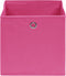 vidaXL - Opbergboxen - 10 - st - 32x32x32 - cm - stof - roze