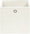 vidaXL - Opbergboxen - 10 - st - 32x32x32 - cm - stof - wit