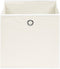 vidaXL - Opbergboxen - 10 - st - 32x32x32 - cm - stof - wit