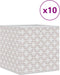 vidaXL - Opbergboxen - 10 - st - inklapbaar - 32x32x32 - cm - ongeweven - stof - crème