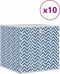 vidaXL - Opbergboxen - 10 - st - inklapbaar - 32x32x32 - cm - ongeweven - stof - blauw