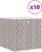 vidaXL - Opbergboxen - 10 - st - inklapbaar - 32x32x32 - cm - ongeweven - stof - bruin