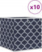 vidaXL - Opbergboxen - 10 - st - inklapbaar - 32x32x32 - cm - ongeweven - stof - blauw