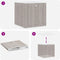 vidaXL - Opbergboxen - 10 - st - inklapbaar - 32x32x32 - cm - ongeweven - stof - bruin