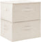 vidaXL - Opbergboxen - 2 - st - 43x34x23 - cm - stof - crèmekleurig