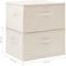 vidaXL - Opbergboxen - 2 - st - 43x34x23 - cm - stof - crèmekleurig