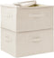 vidaXL - Opbergboxen - 2 - st - 43x34x23 - cm - stof - crèmekleurig