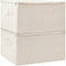 vidaXL - Opbergboxen - 2 - st - 43x34x23 - cm - stof - crèmekleurig