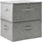 vidaXL - Opbergboxen - 2 - st - 43x34x23 - cm - stof - grijs