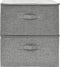 vidaXL - Opbergboxen - 2 - st - 43x34x23 - cm - stof - grijs