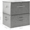 vidaXL - Opbergboxen - 2 - st - 43x34x23 - cm - stof - grijs