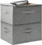 vidaXL - Opbergboxen - 2 - st - 43x34x23 - cm - stof - grijs
