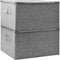 vidaXL - Opbergboxen - 2 - st - 43x34x23 - cm - stof - grijs