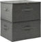vidaXL - Opbergboxen - 2 - st - 43x34x23 - cm - stof - antracietkleurig