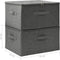 vidaXL - Opbergboxen - 2 - st - 43x34x23 - cm - stof - antracietkleurig