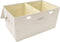 vidaXL - Opbergboxen - 2 - st - 50x30x25 - cm - stof - crèmekleurig